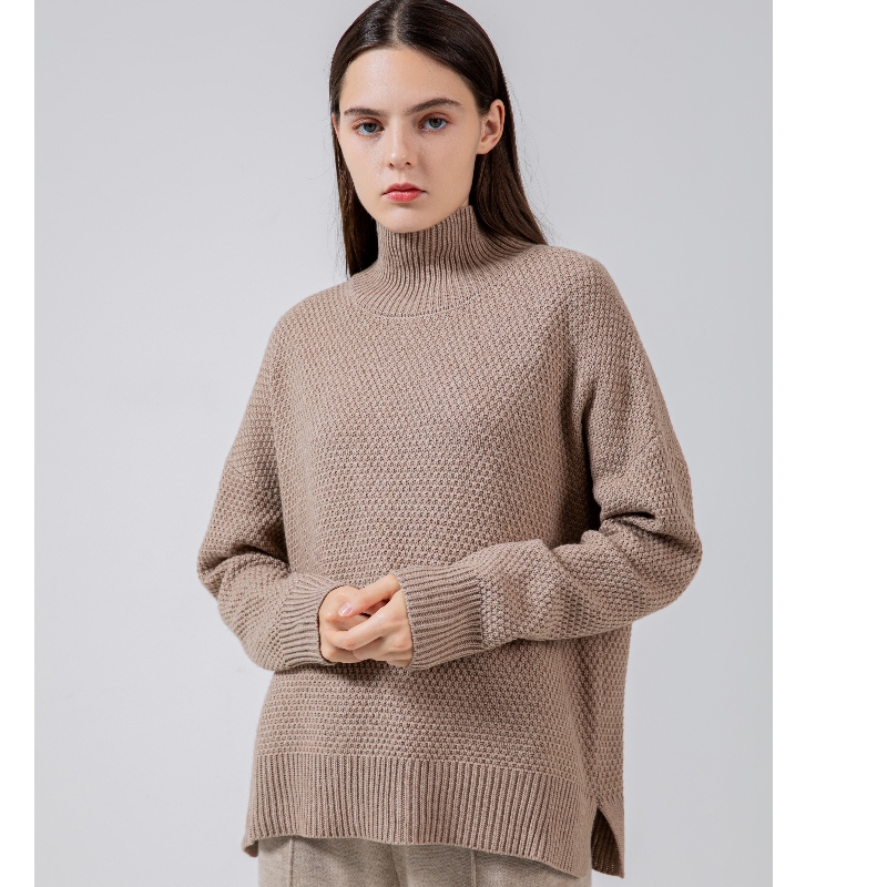 Laza, egyszerű, alkalmi és stílusos ausztrál gyapjú pulóver tetején, ami mindent 65001#