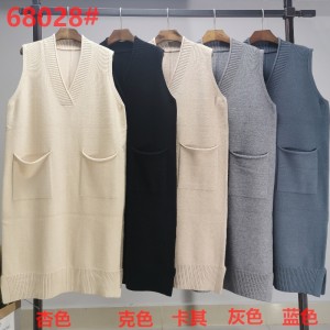 Divatos trend Alkalmi Joker kötött V-nyaki mellény 68028#