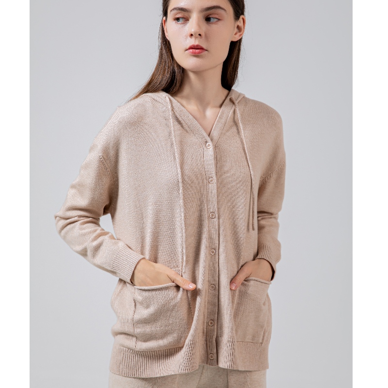 Fashionistas alkalmi sokoldalú kötött hoodie egyetlen top 68032#