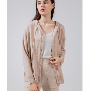 Fashionistas alkalmi sokoldalú kötött hoodie egyetlen top 68032#