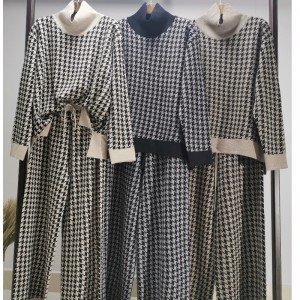 Divatos alkalmi joker kötött Qianbird-vakolt kétrészes öltöny 69002#