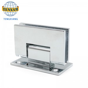 Magas minőségű precíziós öntött cink ötvözet 304 Beveled fürdőszoba 90 fokos üveg csuklós ajtó klip