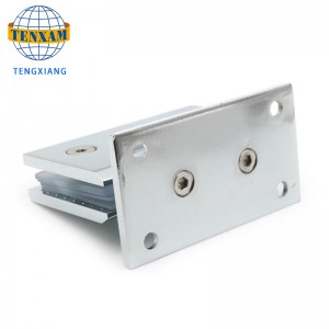 Magas minőségű precíziós öntött cink ötvözet 304 Beveled fürdőszoba 90 fokos üveg csuklós ajtó klip