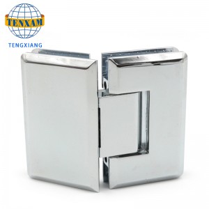 135 fokos cink ötvözet csuklópánt Fürdőszoba Clip Tusoló ajtó rögzítő Clip Glass Door Shower Room Hardware Tartozékok