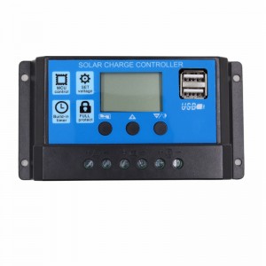 PWM Napelemes töltő vezérlő 60A 50A 40A 30A 20A 10A 12V 24V-os akkumulátor töltő LCD Dual USB Napelemes szabályozó Max 50V PV bemenet