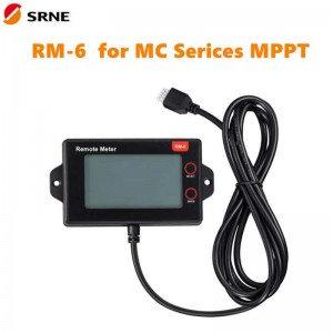 SRNE RM-6 Remote Meter LCD kijelző MC24 sorozat MPPT 20A 30A 40A 50A Solar Charge Controller