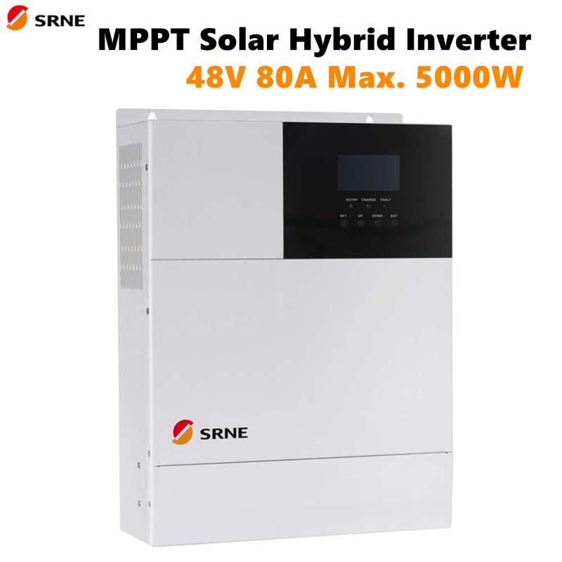Srne MPPT Max 5000W Solar hibrid töltés Inverter 80A Pure Sine Wave Inverter 48V 220V PV Charge 145V 50Hz 60Hz Auto LCD kijelző