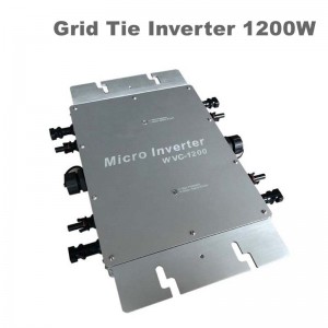 Tiszta szinuszos Rács Tie Inverter 1200W 22V-50VDC 80-160VAC Vízálló IP65 Micro Inverter Solar MPPT Rendszer