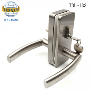 Kereskedelmi keretnélküli üvegajtó zárak horogzár gombával