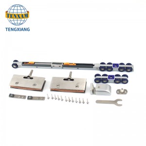 Bútor kiegészítők vezető pálya Hardware Fa tolóajtó görgő 8 Kerekek