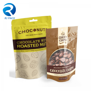 Egyedi műanyag cipzáras élelmiszer csomagoló táska, élelmiszer csomagoló táska, visszakereshető cipzárral