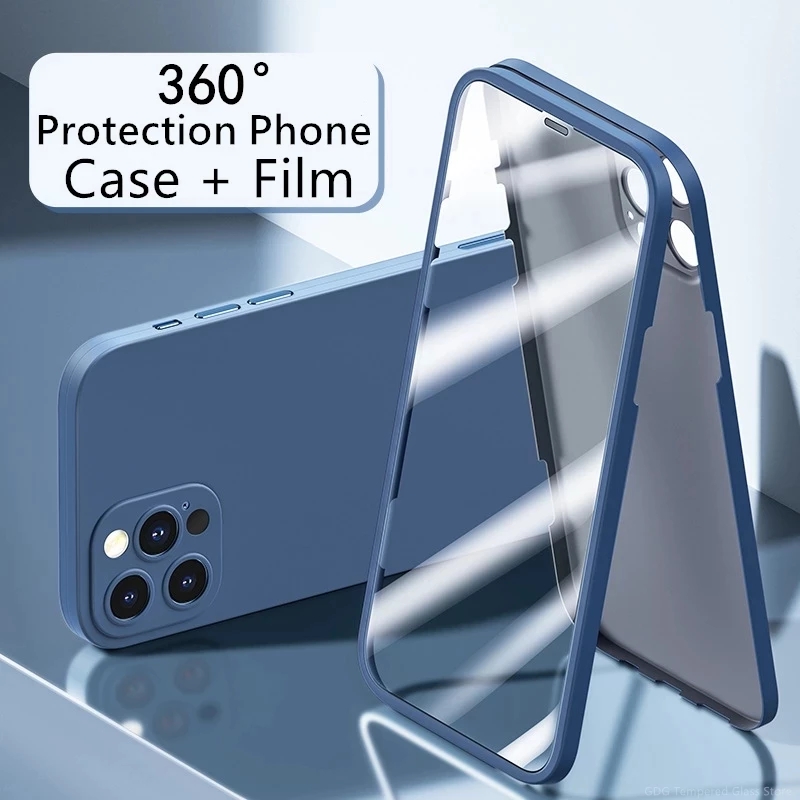 Legújabb 360 teljes telefon esetében képernyő védő integrált képernyő fedél üveg fólia iPhone 12 pro max