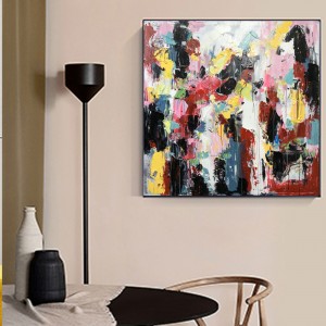 Gyárinagykereskedelmi színes costom festett akril festés Wall Decor Abstract Artwork vászonra társalgókhoz