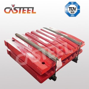 Lokomo C125B állkapocs törmelék alkatrészek, lemezpofa rögzített, állkapocs mozgatható