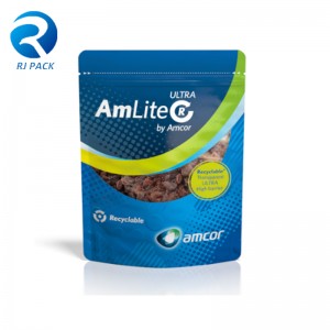 High Barrier Eco újrahasznosítható felállni tasak élelmiszerekhez vagynem élelmiszer-csomagoláshoz cipzárral