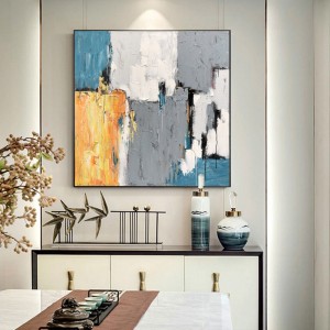 Új design teljesen kézzel festett aranyfüst Wall Art absztrakt vászon olaj, vászon Stretche