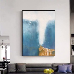 Kézzel festettnagy absztrakt olajfestmény vászon kortárs fal művészet festés élő szobában