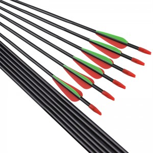 Elong Outdoor 114478 ID5mm 28inch Üvegszálas Arrow Streamline TPU lapátot Íjászat Cél kormosodástól