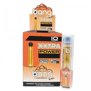 BANG XXL Eldobható vape toll elektronikus cigaretta eszköz 800mAh akkumulátor 6ml Pods üres eredeti gőzök 2000 Puffs Kitnagykereskedelem