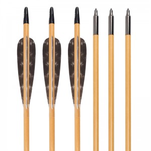 Elong Outdoor 117025-01 OD8mm 32inch Fa Arrow íjászat hagyományos íj lövés