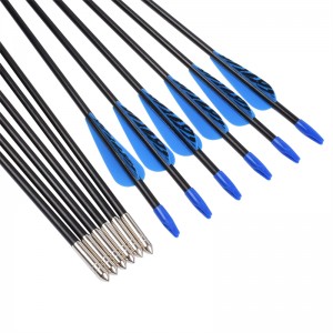 Elong Outdoor 110099 ID5mm 28inch Üvegszálas Arrow Tiger Pattern Vane Íjászat Felvétel készítése