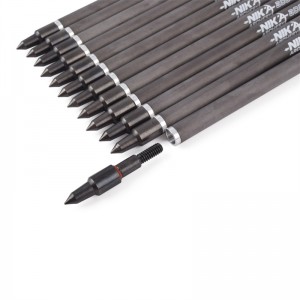 Nika Íjászat 113167-02 ID6.2mm 7.5inch Carbon Fiber Crossbow csavarok Műanyag Nock Íjászat lövés COBRA SYSTEM ADDER/R9/RX