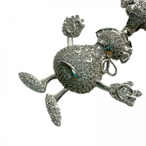 Micro InLaid cirkónium humanoid divat medál