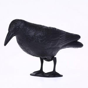 Guguluza állvány teljes test Flocking Crow Deckoy vadászat Műanyag fekete Crow Deckoys Hallows \\\\\\\\\\\\\\\\\\\\ \'s Day dekoráció w/feet tét, kerti dekoráció