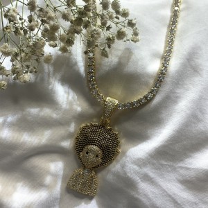 Zircon szilárd robbanófej hip hopnyaklánc