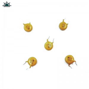 Kína ODM passzív elektronikai alkatrészek, sárga MOV 10mm hvr10d621k cink-oxid varisztor