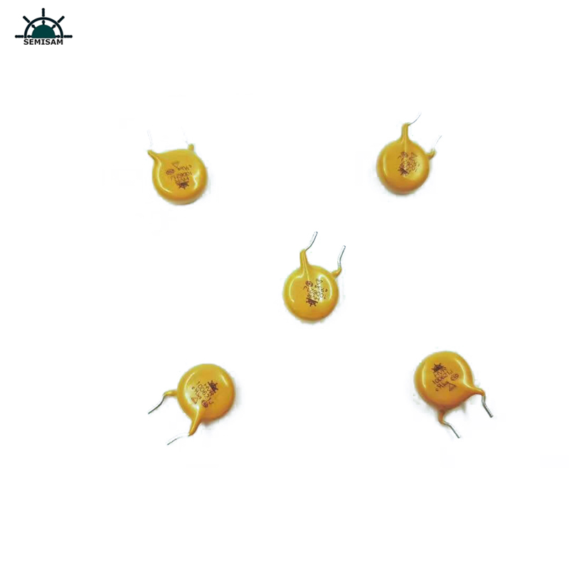 Kína ODM passzív elektronikai alkatrészek, sárga MOV 10mm hvr10d621k cink-oxid varisztor