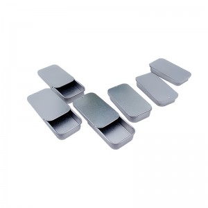Négyszögletes ón doboz (60mm * 30mm * 11mm) csúszó doboz