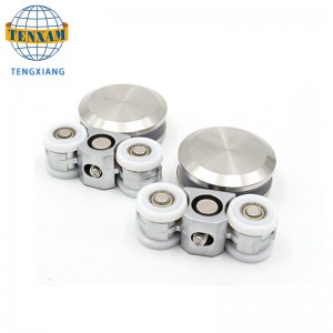 Tolóajtó görgős kerék üvegajtó rendszer lógó kerék szerelvény hardver tolóajtó kerekek