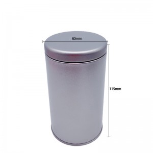 Kerek alakú élelmiszer-osztályú ablak ón tea (65mm * 115mm)