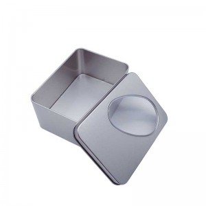 Ablaknégyzet fém doboz tárolása Tin Box 125 * 90 * 60mm