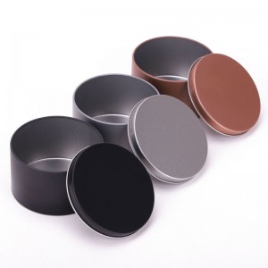 8oz fekete tinplate gyertya jar aromaterápiás fém csomagolás gyertya jar 85 * 50mm