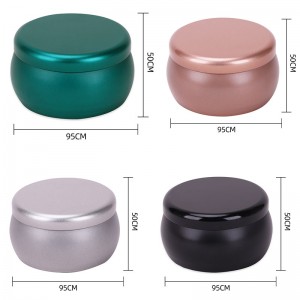 Egyedi környezetbarát Matte fekete üres gyertya Jar Lid95 * 50mm