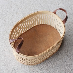 Lattice Rattan Storage Basket