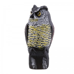36cm műanyag kerti díszítő Owl Yard Scarer Realistic Deckoy Garden Decor