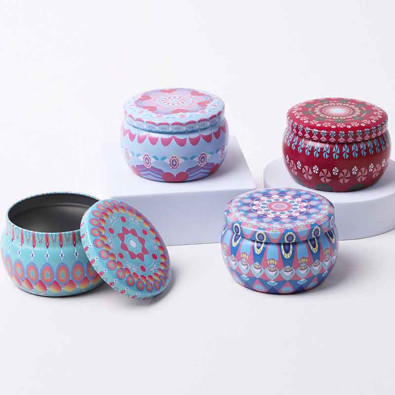 Gyertya Jar Mert fémes Candy Packaging Tin 77 * 50mm