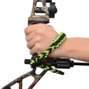 Elong Outdoor 470015 csukló Sling bőr fém Gromet Zöld Íjász csigás íj Shooting Hunting