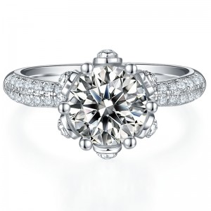 Tuochen ékszerek gyári ezüst 925/18k/14k/10k/9k gyűrű 3A/5A cirkon/moissanite/gyémánt kő