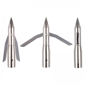 NIKA Íjászat 151042 287 Grain 3 Blades Broadhead rozsdamentes acél pengék Crossbow Huntingnyílhegyek