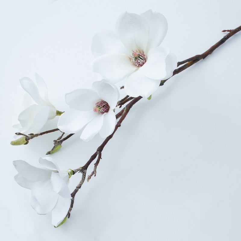 gyári közvetlen ellátás Egységes hosszú ág Magnolia virág mesterséges virág az értékesítéshez
