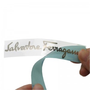 Kiváló minőségű egyéni márka 3D dombornyomott logó Elektroform fényes csiszolt ezüst fém vékonynikkel matrica