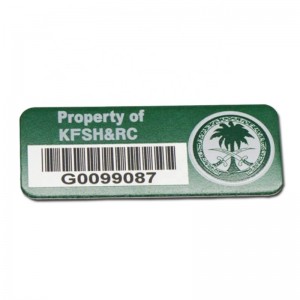 Nagykereskedelmi Egyéni lézer gravírozott sorozatszámcímkéje fém vonalkód matricátnyomtatott alumínium címkeszáma Labe