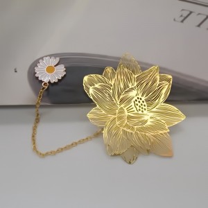 Promóciós sárgaréz Könyvjelzők Reklám Gold Hollowed Out Logo Souvenir Metal Bookmark