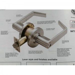 7205 2. fokozatú Kereskedelmi Duty Office Door Keyed kar zárolása, szatén króm kivitel