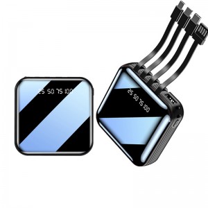 4 in 1 tükör 20000mah hordozható LED-es fénygyors töltőerő bank