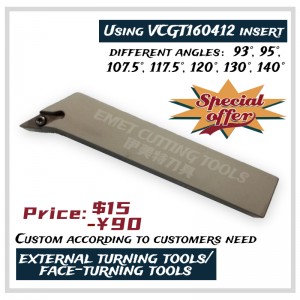 Emet Cutting Tools, külső esztergálás eszközök, arc-forgó szerszámok acél forgó szerszámok SVJCR2525M16, SVJC/SVJP, SVQC/SVQP, SVHC/SVHP, SVLC/SVLP, SVVC/SVVP, SVXC/SVXP, SVZC/SVZP, VCGT16, VCGT22 , Vpgt22